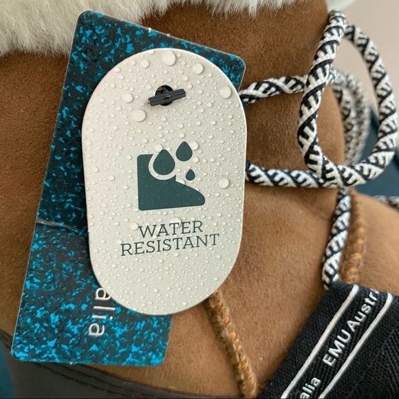 NWT Anthropologie Emu Australia Brown Leather Fur Lined Boots Chestnut - Picture 12 of 13